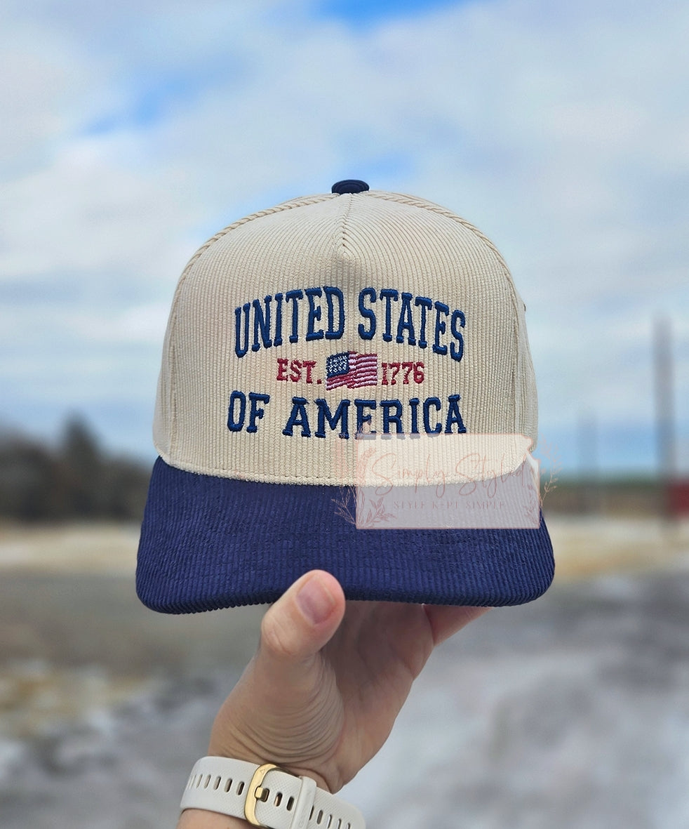 United States Embroidered Hat