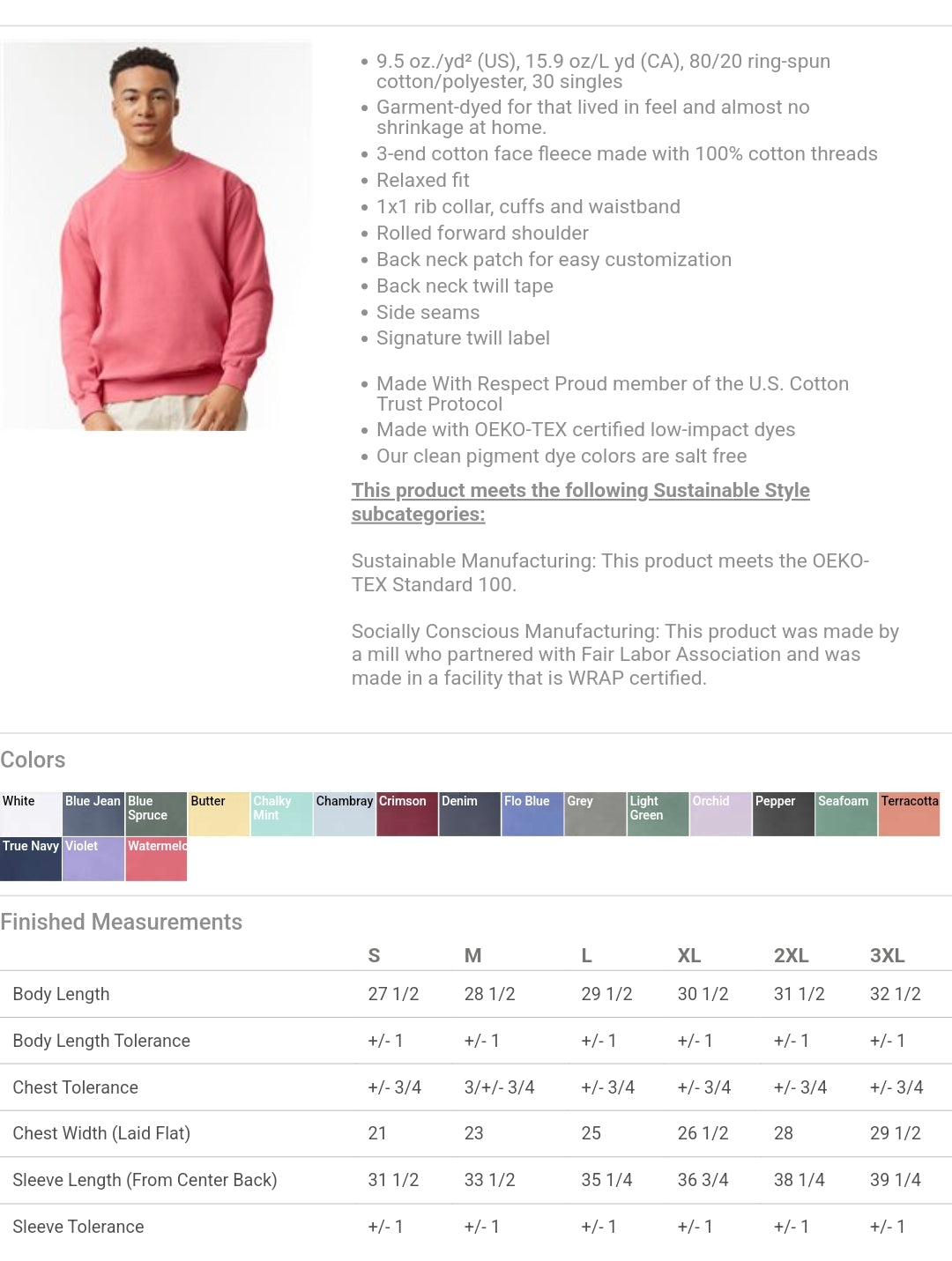 CUSTOM Curved Neckline Crewneck