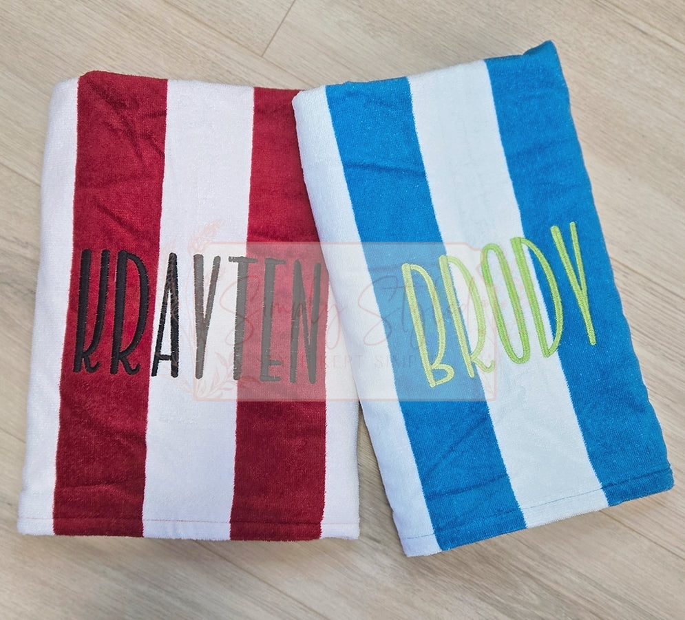 Personalized Beach Towels *READ DESCRIPTION*