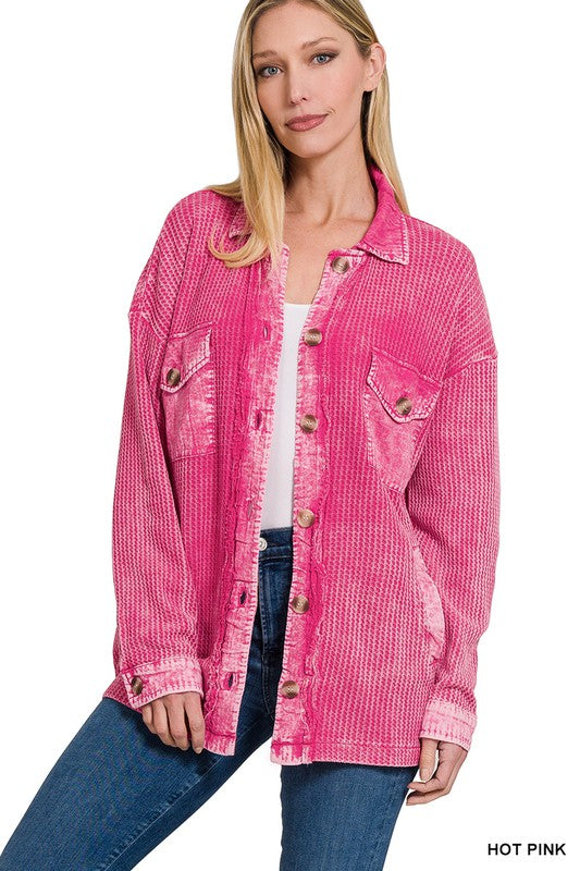 Waffle Acid Wash Jacket