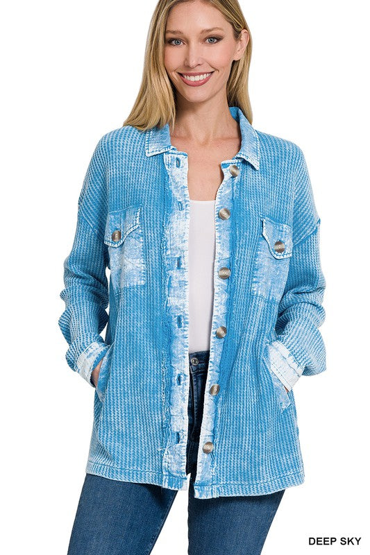 Waffle Acid Wash Jacket