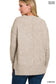 Melange Hi-Low Hem Round Neck Sweater