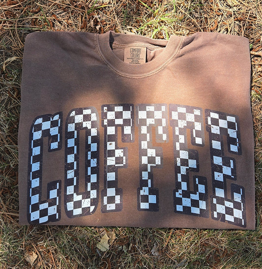 Checkered Coffee Tee Pre-order