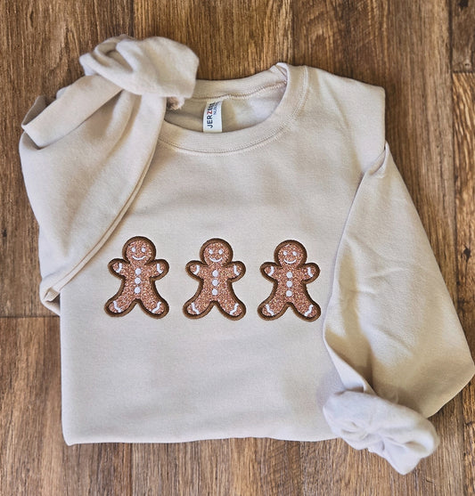 Glitter Gingerbread Crewneck