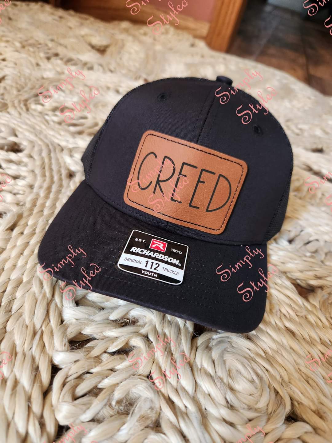 Custom Leather Patch Hats