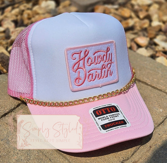 Pink Howdy Darlin Hat