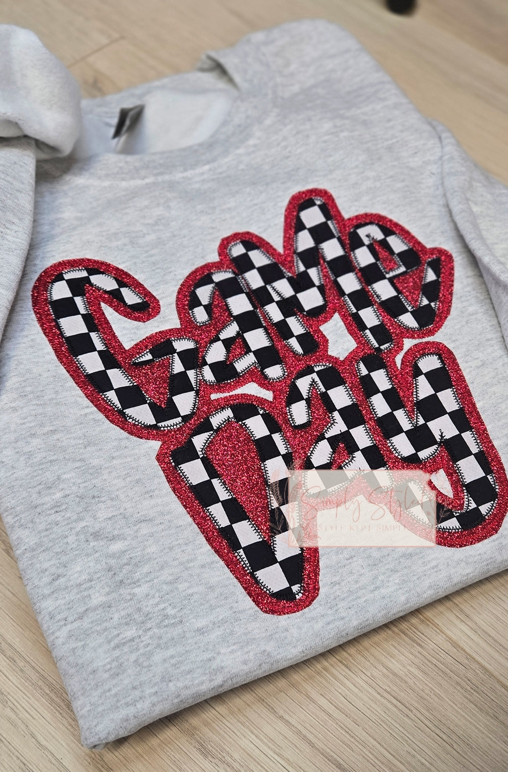 Checkered Game Day Crewneck **READ DESCRIPTION**