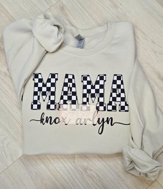 Checkered Mama Sweater **Read Description**