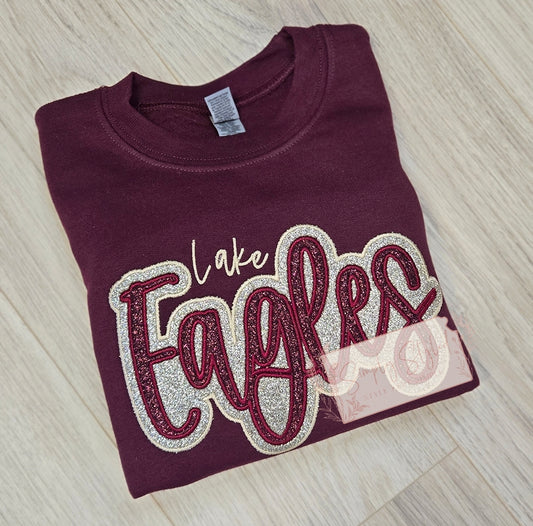 Custom Glitter Mascot Crewneck ***Read Description***