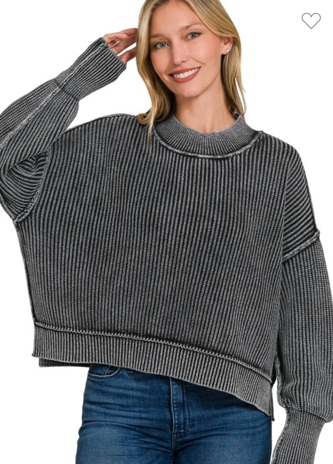 Side Slit Oversized Sweater