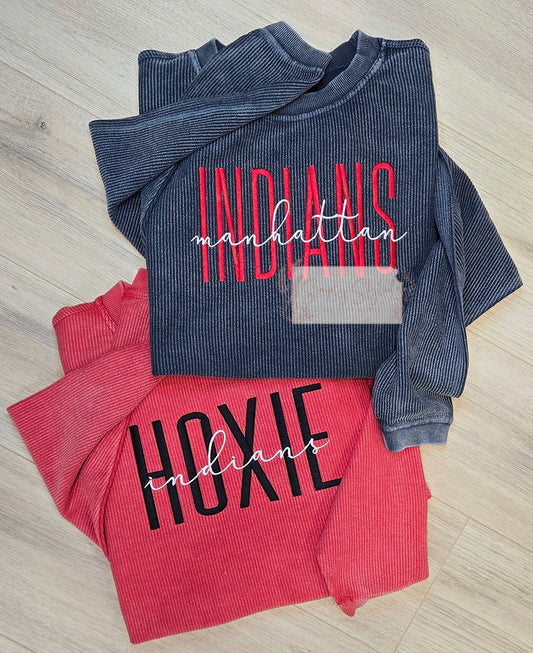 Custom Embroidered Ribbed Crewneck