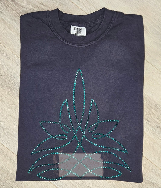 Rhinestone Boot Stitch Tee