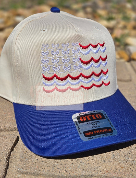 USA Bow American Flag Hat