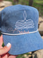 Denim Boot Stitch Hat