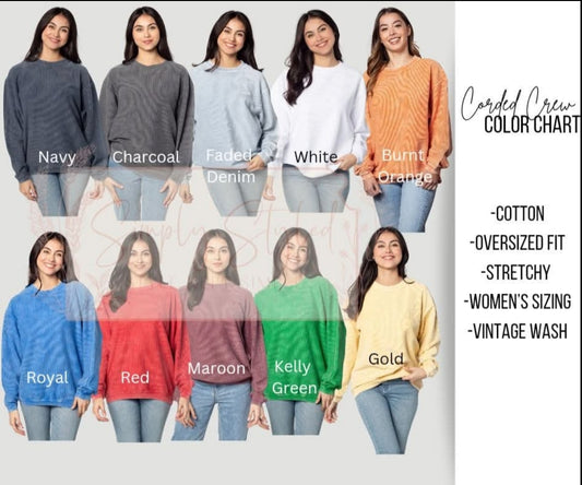 Custom Embroidered Ribbed Crewneck