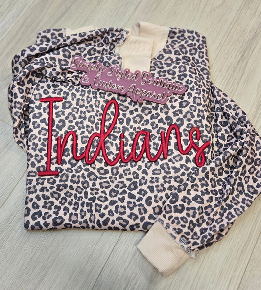 Leopard Mockneck Custom Embroidered